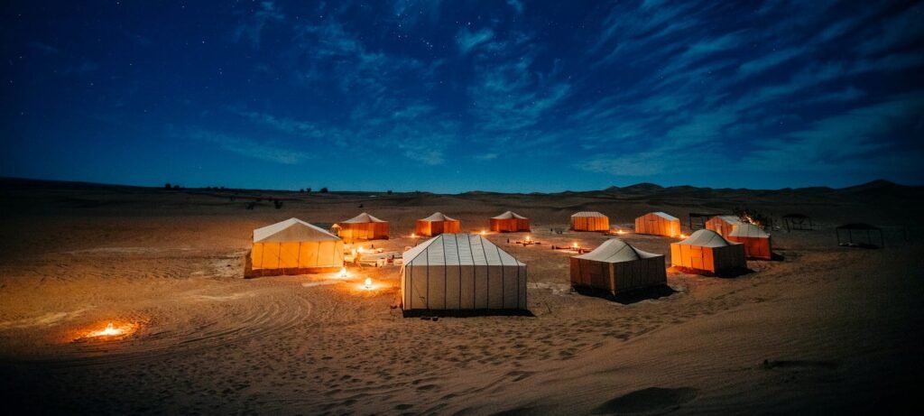 overnight in sahara desert